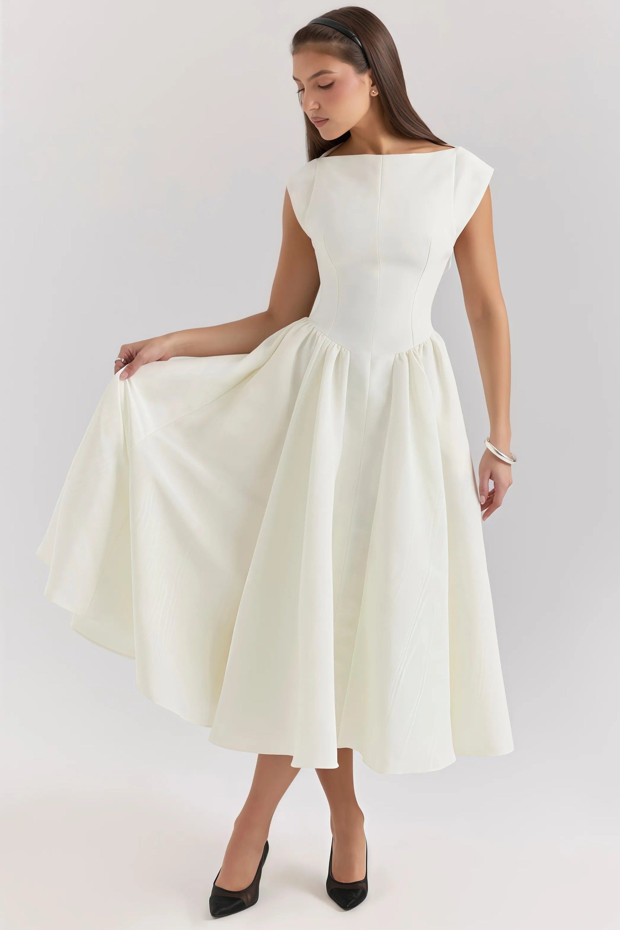 Livia | Festliches Damenkleid Midi mit Rüschen für Elegante Anlässe 3