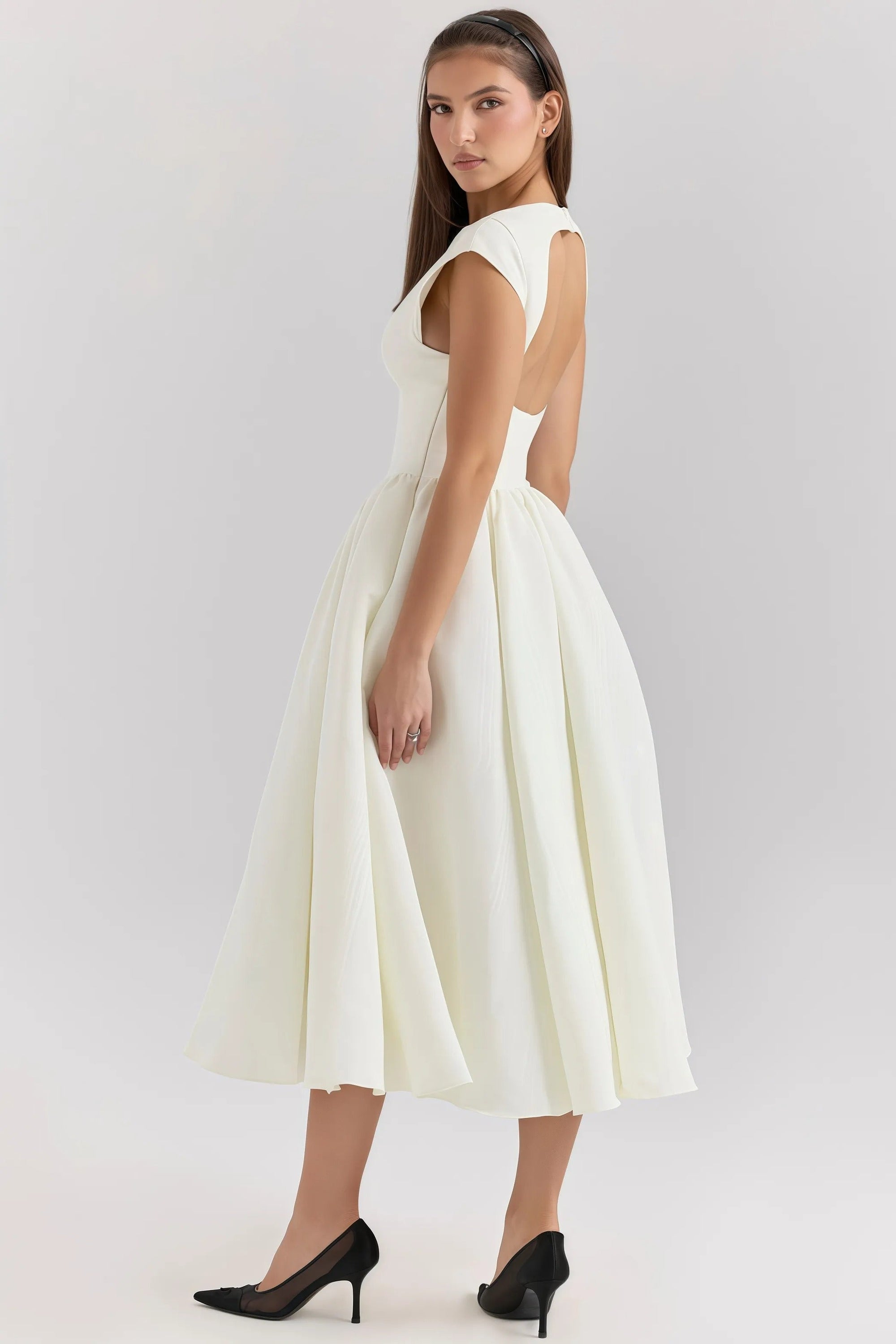 Livia | Festliches Damenkleid Midi mit Rüschen für Elegante Anlässe 4